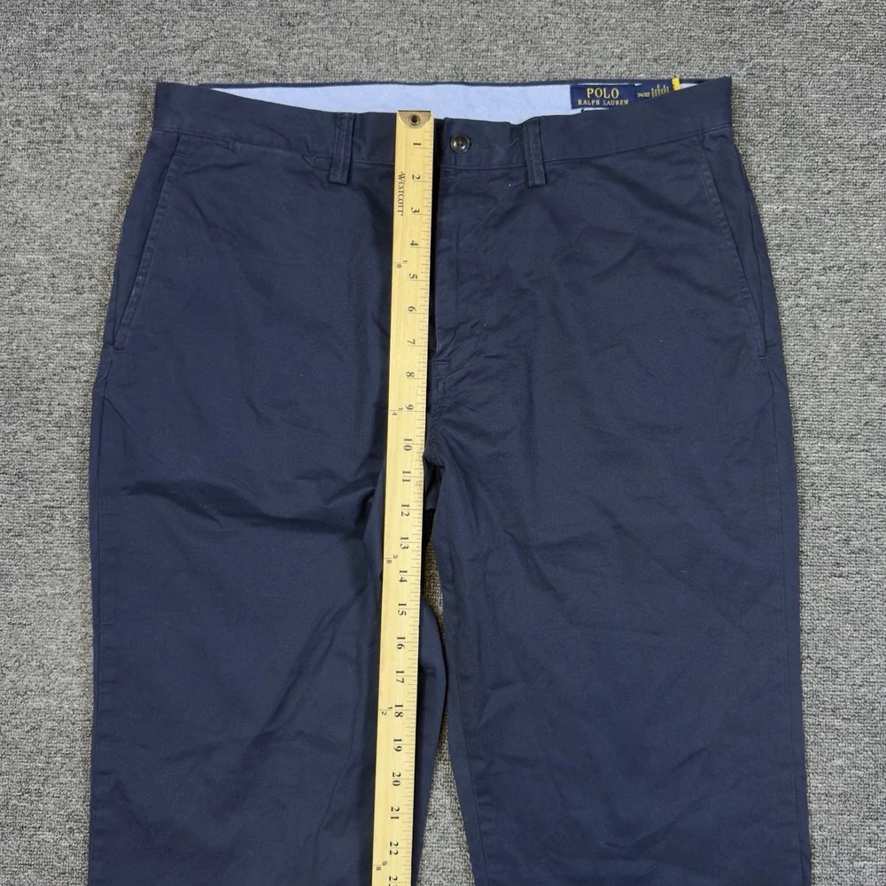 Polo Ralph Lauren Men's Stretch Straight Fit Chino Pants Size 34x32 Navy Classic